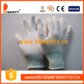 13 Gauge White Nylon White PU Glove with Mixed Wrist Dpu109